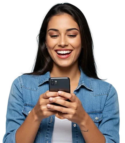 Mulher usando smartphone